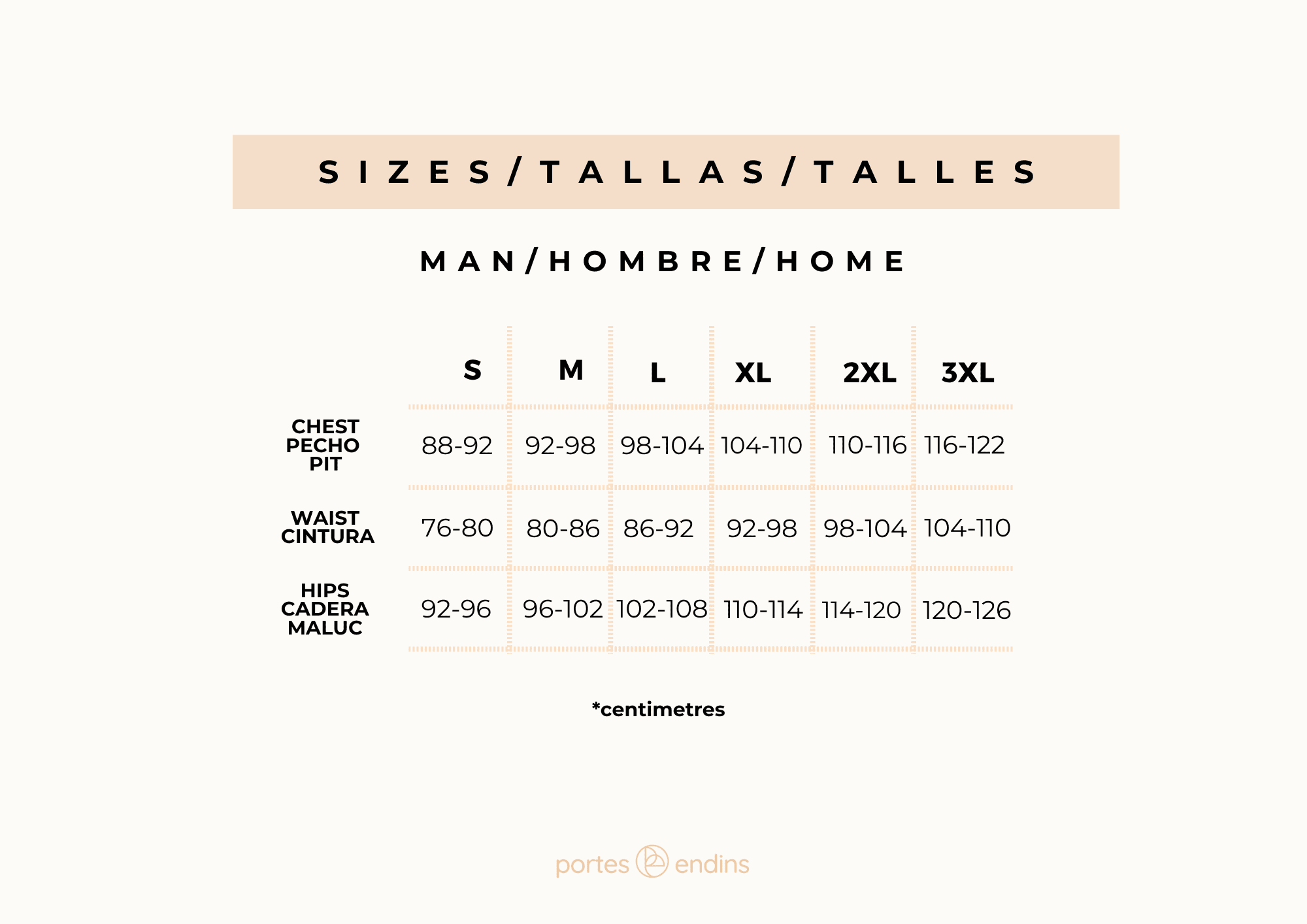 SIZES_TALLES MEN