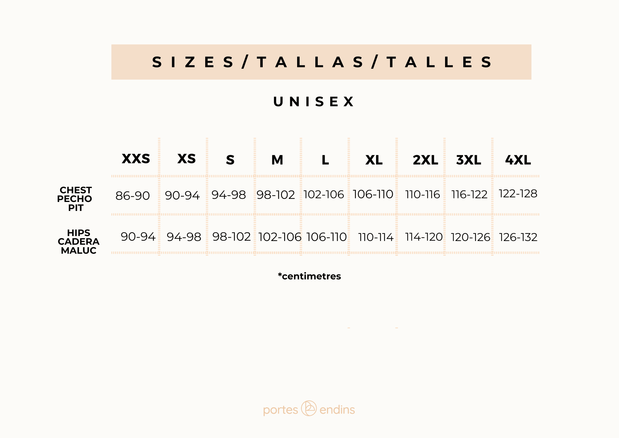 SIZES_UNISEX SIZES